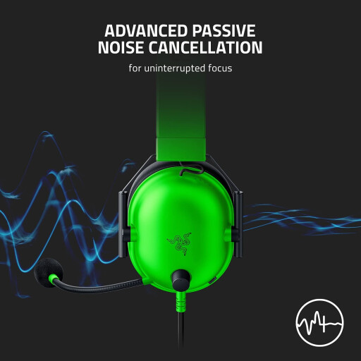 سماعة العاب ريزر بلاك شارك في٢ اكس اخضر + رايزر ديث أدر Essential أسود Razer Blackshark V2 X Gaming Headset Green + Razer Deathadder Essential Black