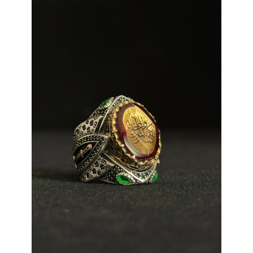 خاتم بحجر سندلس Silver Ring with Sindals Stone