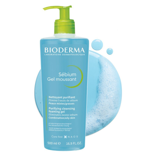 جل منظف رغوي لتنقية البشرة المختلطة والدهنية Bioderma Sébium Gel Moussant – Purifying Cleansing Foaming Gel
