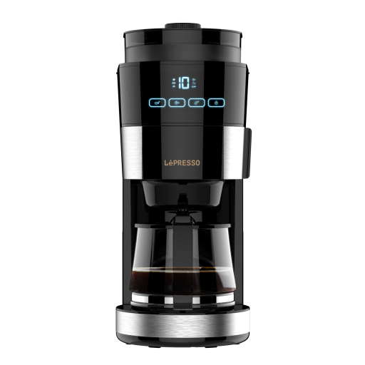 ماكينة قهوة ليبريسو مع مطحنة مدمجة - سعة 1.2 لتر - قاعدة تسخين - 1000 واط - أسود Libreso Coffee Machine with Built-in Grinder - 1.2L - Warming Base - 1000 W - Black