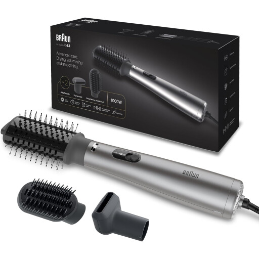 مجفف شعر فرشاة 1000 واط BRAS430SDE AirBrush 1000w grey BRAS430SDE