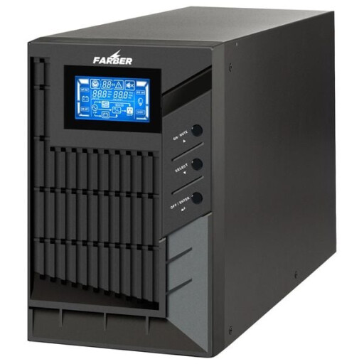 UPS من فاربر - UPSE-48V-2KVA - 2 كيلو فولت أمبير - أسود Farber Online UPS - UPSE-48V-2KVA - 2 KVA - Black