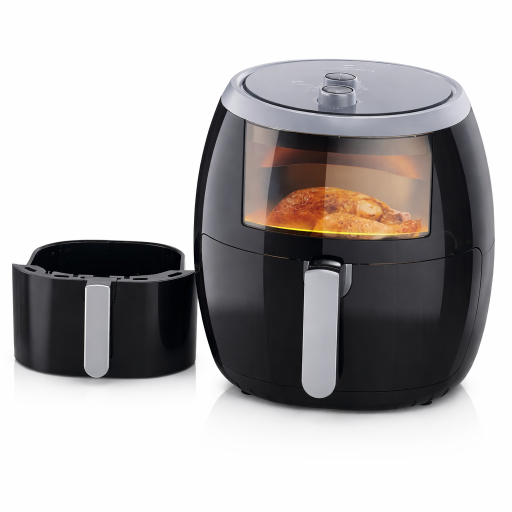 قلاية هوائية سيلفر جيرماني 7.7 لتر مع نافذة Silver Germany Air Fryer 7.7L with Viewing Window