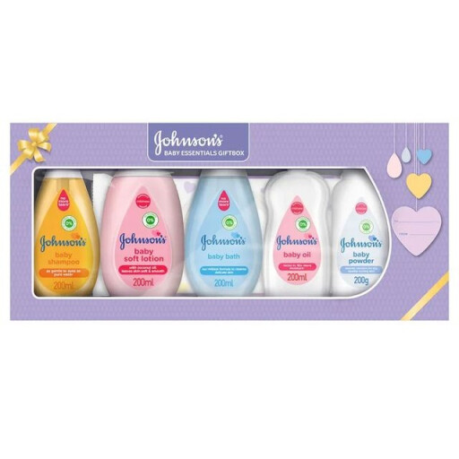 جونسون - صندوق هدايا الاحتياجات الأساسية للطفل Johnson's - Baby Essentials Gift Box