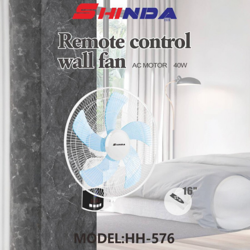 مروحة جداري تحكم عن بعد 16 انج 16-inch wall fan with remote control