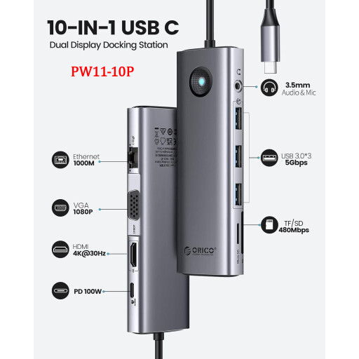 Orico Orico Tc 10in1 pw11-10p Adapter