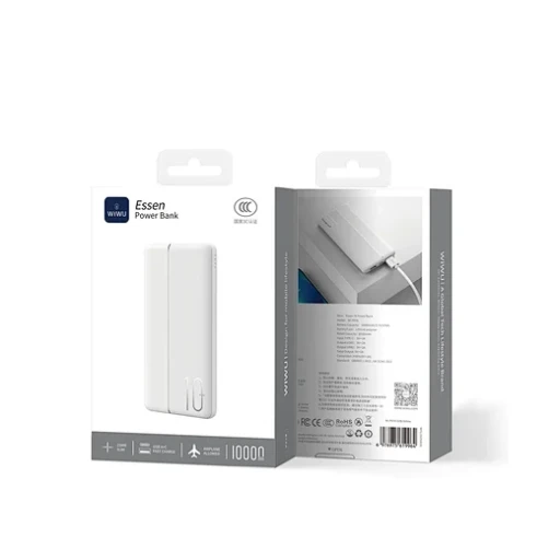 باور بانك “وي-وو إيسن” موديل WI-P078 – سعة 10,000 mAh وشحن 2A WIWU ESSEN POWER BANK 10.000 MAH WI-P078 2A