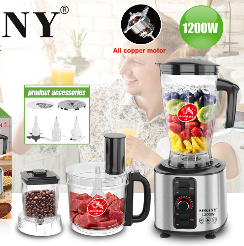 عصارة وخلاط ومفرمة ومحضر طعام متعدد الوظائف in 1 Juicer Blender Chopper Multifunctional Food Processor