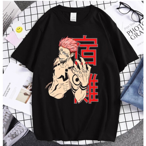 تيشيرت قطني صيفي Jujutsu Kaisen Ryomen Sukuna Graphic T-shirt