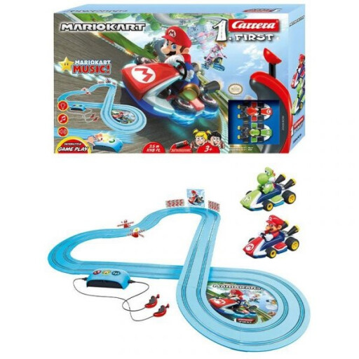 كاريرا فيرست نينتندو ماريو كارت سلوت كار ريس تراك Carrera First Nintendo Mario Kart Slot Car Race Track Set