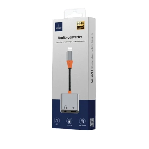 محول صوت WIWU LT07 – لايتنينق إلى لايتنينق + 3.5 مم WIWU LT07 AUDIO CONVERTER LTG TO LTG + 3.5MM