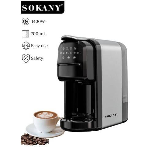ماكينة قهوة كبسولات 3 في 1 ، 20 بار، 1400 واط 3-in-1 Capsule Coffee Machine, 20 Bar, 1400W