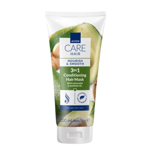 ماسك ومعالج الشعر 3 في 1 تغذية مع زيت الأفوكادو واللوز 3-in-1 Hair Treatment Mask NOURISH with Avocado & Almond