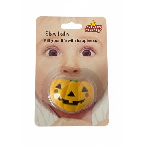 لهاية أطفال (سكاتة) من ماركة Slaw baby.  تأتي بتصميم يقطينة الهالوين (Halloween Pumpkin) لهاية أطفال (سكاتة) من ماركة Slaw baby. تأتي بتصميم يقطينة الهالوين (Halloween Pumpkin)