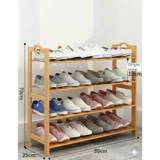 جزامة احذية 4 طوابق خشبيه 4-tier wooden shoe rack