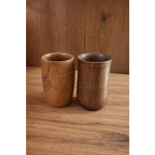كوب من خشب الجوز walnut wood cup