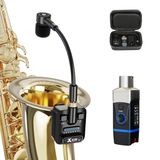 مايكروفون ساكسفون لاسلكي احترافي Xvive U7 Saxophone and Trumpet Wireless System with 2.4GHz Transmitter and Receiver Xvive U7 Saxophone and Trumpet Wireless System with 2.4GHz Transmitter and Receiver