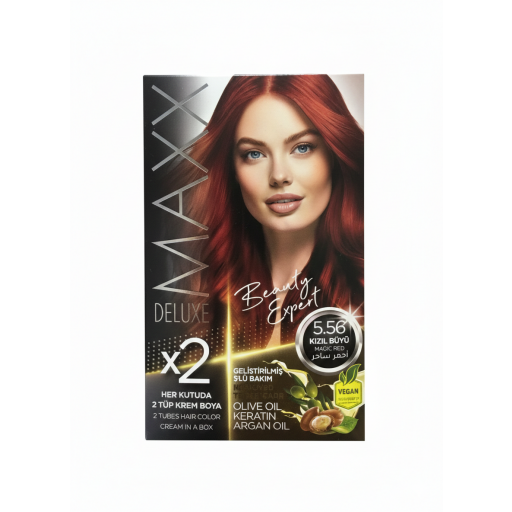 صبغة شعر دائمة احمر ساحر 5.56 MAXX DELUXE  – 5.56