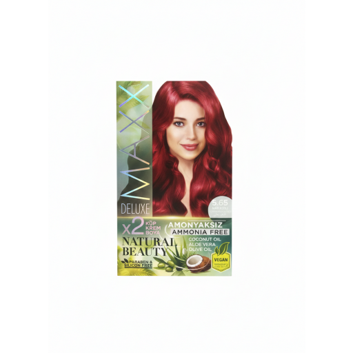 صبغة شعر بدون امونيا احمر رماني 5.65 MAXX DELUXE – 5.65