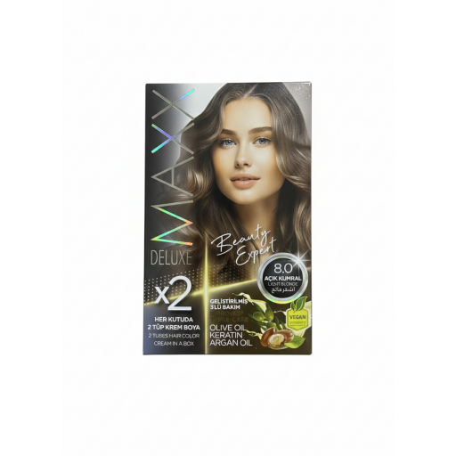 صبغة دائمه اشقر فاتح  بالامونيا 8.0 MAXX Deluxe  8.0