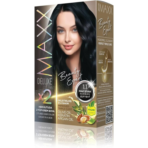 صبغة شعر دائمه بالامونيا 1.1 Maxx deluxe 1.1