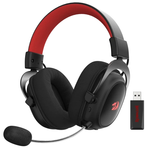 سماعة رأس ريد دراغون  H510 Zeus-Pro اسود Redragon H510 Zeus-Pro RGB Wireless Gaming Headset - 7.1 Surround Sound