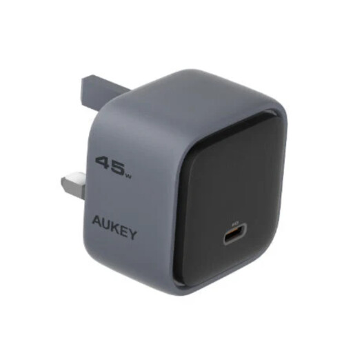 شاحن حائط أوكي كوميت بقدرة 45 واط، منفذ USB-C Aukey Comet 45W PD Wall Charger PA-C2 (Gray)