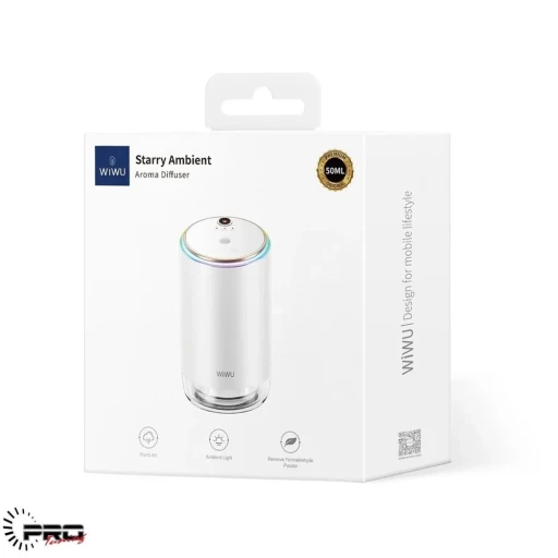 موزّع الروائح الجوي Starry Ambient من WiWU (موديل Wi‑AR003) – مع رائحة الغابة Wiwu Starry Ambient Aroma Diffuser Wi-Ar003 Forest Scent