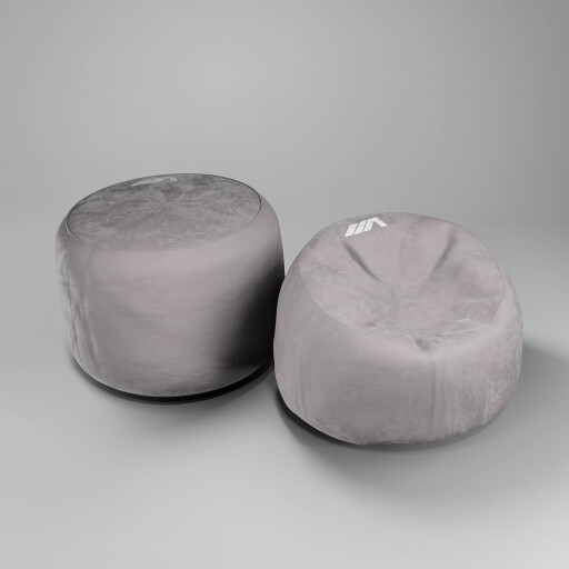 كرسي بين باج فضي فاتح - ١١٠ سم Bean Bag Chair Light Silver 110 Cm
