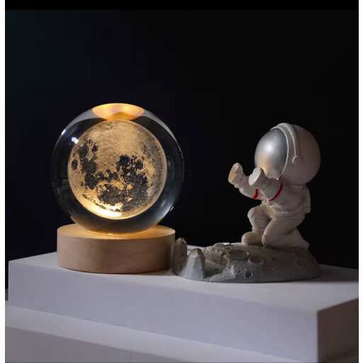 مصباح كرة كريستال ثلاثي الأبعاد 3D Crystal Ball Night Light