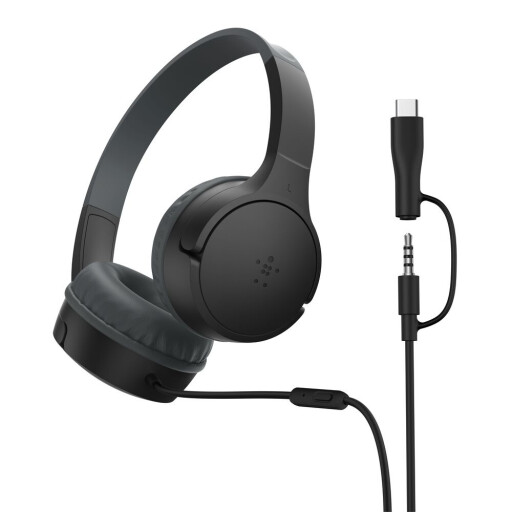 بيلكين Belkin Soundform Mini Kids Wired Headphones usb-c To 3