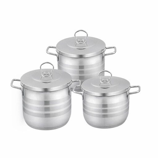 طقم قدور ستانلس ستيل كاركموس KARKMOS Stainless Steel Cookware Set