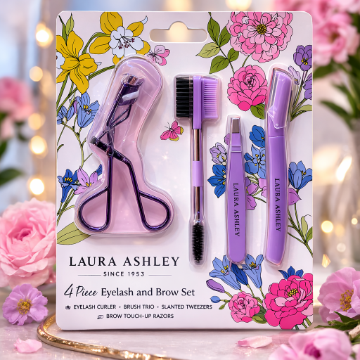 مجموعة العناية بالرموش والحواجب 4 قطع – لورا آشلي Laura Ashley 4 Piece Eyelash and Brow Set