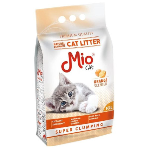 رمل قطط ميو برائحة البرتقال - 10 لتر Mio Cat Litter - Orange Scent - 10L