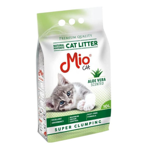 رمل قطط ميو برائحة الصبار - 10 لتر Mio Cat Litter - Aloe Vera Scent - 10L