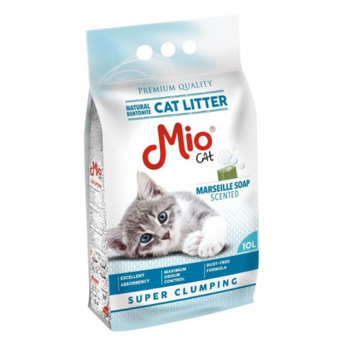 رمل قطط ميو برائحة صابون مارسيليا - 10 لتر Mio Cat Litter - Marseille Soap Scent - 10L