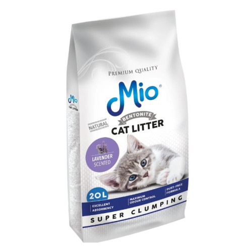 رمل قطط ميو برائحة اللافندر - 20 لتر Mio Cat Litter - Lavender Scent - 20L