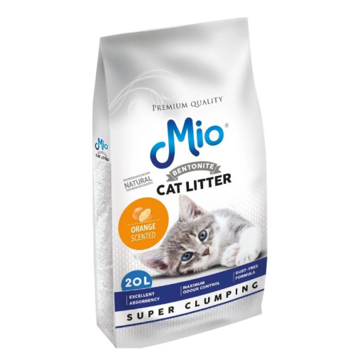 رمل قطط ميو برائحة البرتقال - 20 لتر Mio Cat Litter - Orange Scent - 20L