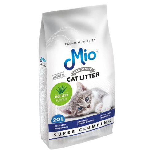 رمل قطط ميو برائحة الصبار - 20 لتر Mio Cat Litter - Aloe Vera Scent - 20L
