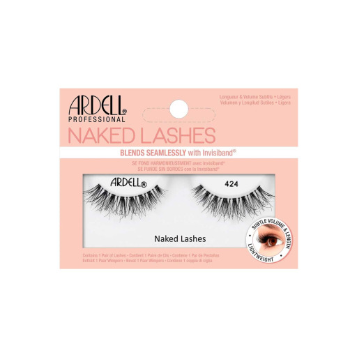 أرديل بروفيشنال رموش اصطناعية نيكد 424 خفيفة وطبيعية - أسود Ardell Professional Naked Lashes 424 - Lightweight Natural Black