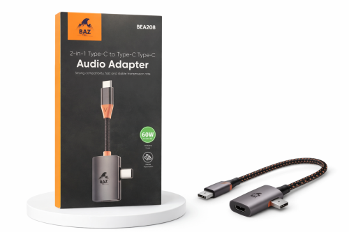 باز BAZ Audio Adapter usb-c To 2 usb-c