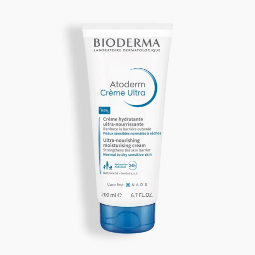 كريم مرطب للوجه والجسم - 200مل Bioderma Atoderm Creme Ultra Ultra-Nourishing Moisturising Cream - 200ml