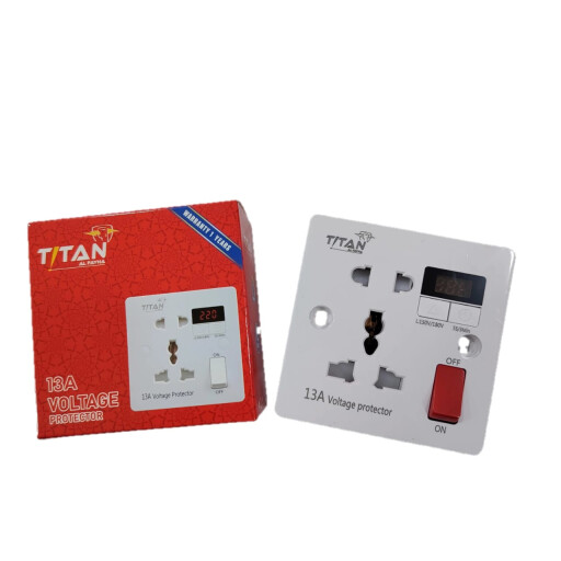 تيتان بلك سويج حماية ثلاجة  13 امبير Titan plug switch with protector