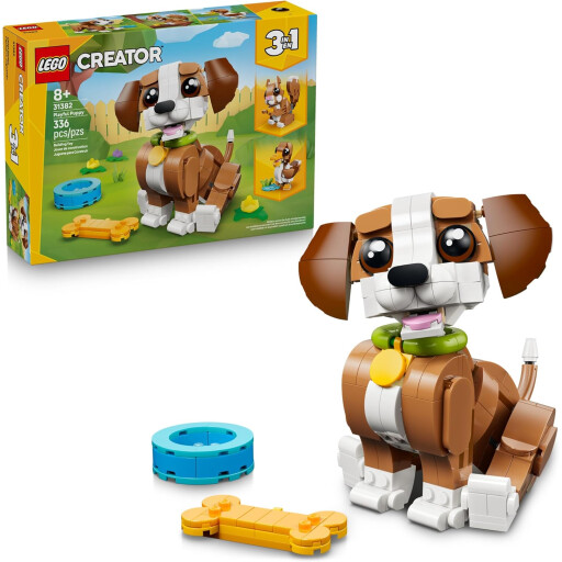 ٣١٣٨٢ كرييتور ٣ في ١ حيوانات لطيفة: جرو كلب مرح ليغو® 31382 Creator 3in1 Cute Animals: Playful Puppy Dog LEGO®
