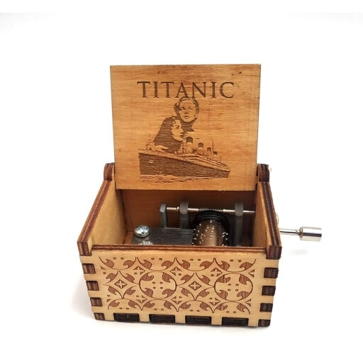 صندوق موسيقى خشبي - تايتنك wooden music box - Titanic
