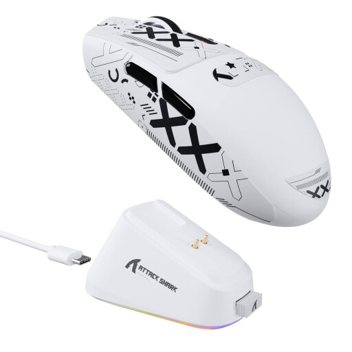 ATTACK SHARK G3 Tri-mode Wireless White Gaming Mouse ATTACK SHARK G3 Tri-mode Wireless White Gaming Mouse