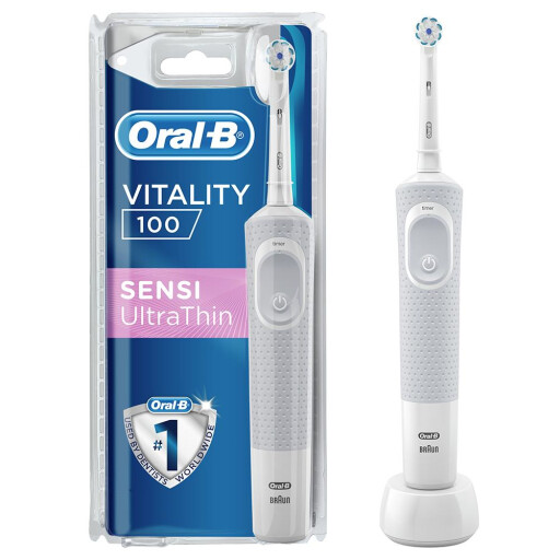 فرشاة الأسنان الكهربائية Oral-B Vitality D100.413.1 D100.413.1 TRBLKAFR SU WT CLS PTHBR