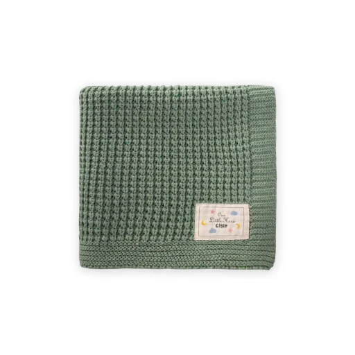 بطانية أطفال Selanik Triko من القطن والأكريليك 80x100 سم - أخضر نعناعي