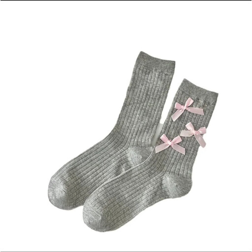 جواريب قطنية متوسطة الطول بدزاين كوري. .Mid-Calf Korean Cotton Socks