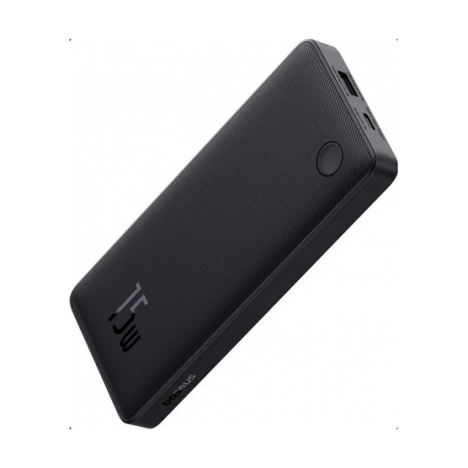 باور بانك Baseus Airpow Lite 10000mAh للشحن السريع 15W مع منفذ Type-C ومنفذ USB-A - أبيض Baseus Airpow Lite 10000mAh Fast Charge Power Bank 15W With Type-C and USB-A Port - White